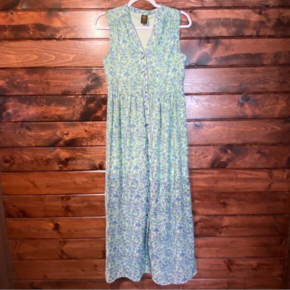 Disney's Alice Through The Looking Glass Button Front Floral Maxi Dress Size S - Picture 6 of 16